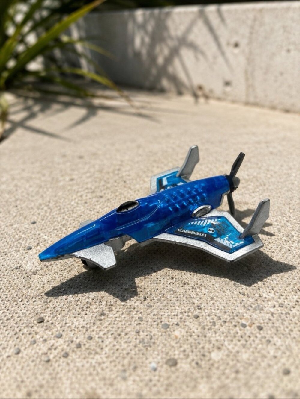 Hot Wheels Poison Arrow Blue Silver Experimental Jet Plane Diecast Malaysia